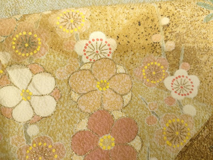 平和屋着物●京友禅の第一人者　松井青々　訪問着　吉祥松竹梅文　金彩　正絹　逸品　AABG7956cs