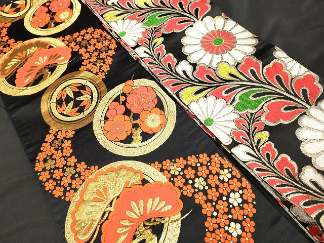 平和屋本店■子供帯 まとめて 35点 鳳凰 向かい鶴 孔雀 蝶 松竹梅 花柄 寿字 アンティーク 金糸 など 着用可能多数 未使用品あり ppp3510