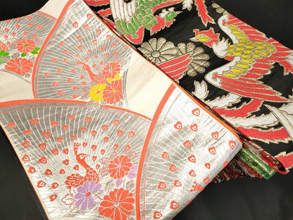 平和屋本店■子供帯 まとめて 35点 鳳凰 向かい鶴 孔雀 蝶 松竹梅 花柄 寿字 アンティーク 金糸 など 着用可能多数 未使用品あり ppp3510