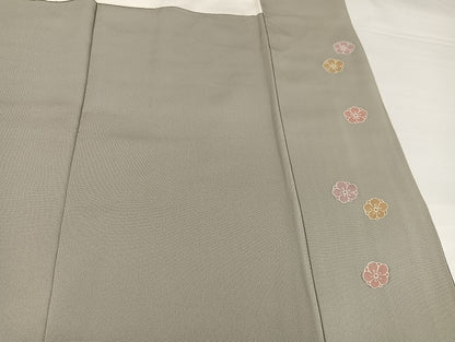平和屋着物●豪華色留袖　友禅　駒刺繍　草花宝尽くし　金彩　正絹　逸品　未使用　AABG8491ph