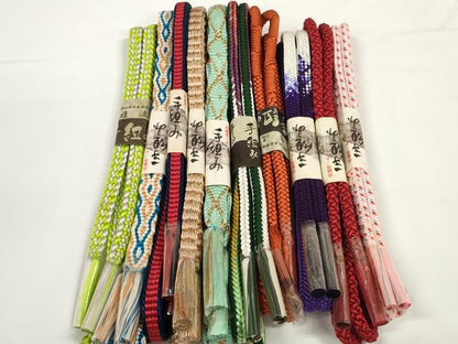 平和屋着物●和装小物　帯締め10本セット　雅流　手組　唐組　金糸　逸品　未使用　DABC1855zzz
