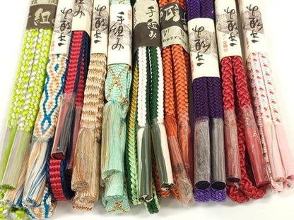 平和屋着物●和装小物　帯締め10本セット　雅流　手組　唐組　金糸　逸品　未使用　DABC1855zzz
