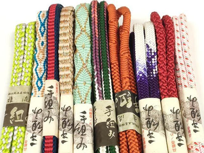 平和屋着物●和装小物　帯締め10本セット　雅流　手組　唐組　金糸　逸品　未使用　DABC1855zzz