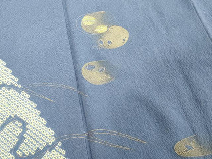 平和屋着物■訪問着 絞り 刺繍 舞花文 金彩 やまと誂製 正絹 逸品 DABD2651cd