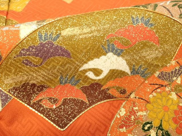 平和屋着物■訪問着 駒刺繍 地紙花文 金銀彩 正絹 逸品 DABD2677cd