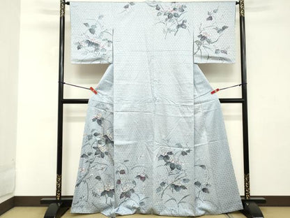 平和屋着物■訪問着 手描き 枝花文 正絹 逸品 DABD2672cd