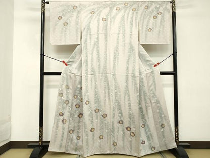 平和屋着物■訪問着 舞葉文 暈し染め 正絹 逸品 DABD2674cd