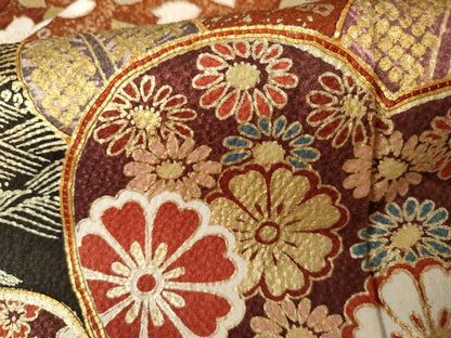平和屋着物●豪華振袖　駒刺繍　流水吉祥花文　暈し染め　金銀彩　正絹　逸品　AABG7985cs