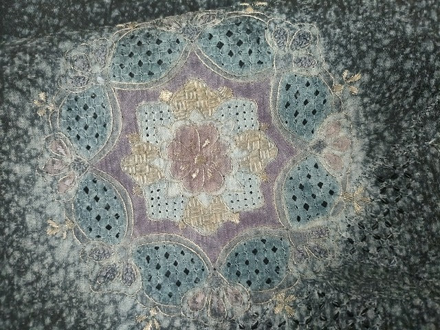平和屋着物●訪問着 中国三大刺繍 汕頭刺繍 スワトウ刺繍 相良刺繍 天目暈し 正倉院花文 金銀糸 さが美扱い 正絹 逸品 AABG7975cs