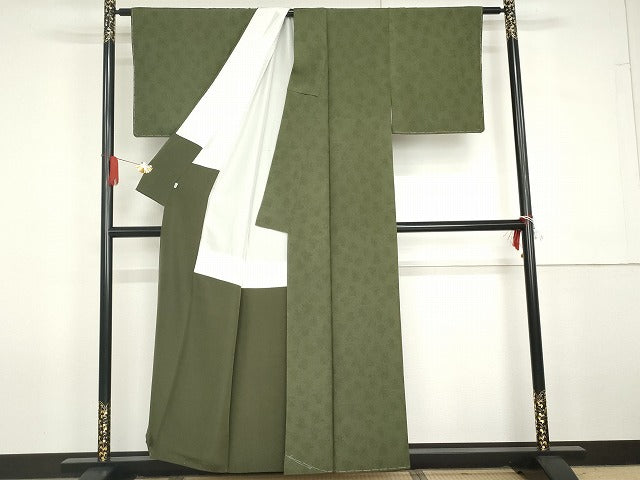 平和屋着物●重要無形文化財　人間国宝　中村勇二郎　江戸小紋　国宝平等院　雲中供養菩薩像五十二　正絹　逸品　未使用　AABG7981cs
