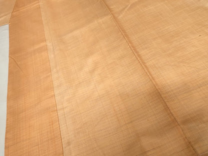 平和屋着物●紅花紬　米沢　絵衣　栄子　霞間道　反端付き　正絹　逸品　未使用　AABG7978cs