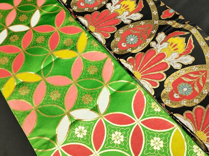平和屋本店■子供帯 まとめて 35点 鳳凰 鶴 孔雀 蝶 花柄 七宝 楽器 寿字 アンティーク 金銀糸 など 着用可能多数 未使用品あり ppp3514