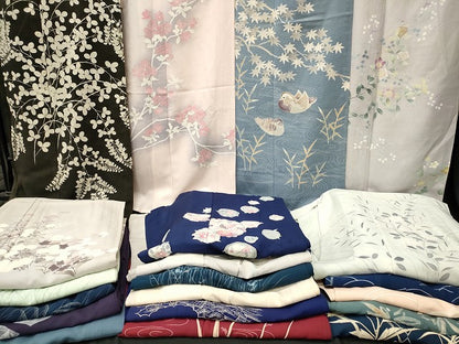 平和屋本店■夏物 訪問着 絽 紗 まとめて20点 鴛鴦 花柄 友禅 手描き 着用可能多数 全て正絹 se3994