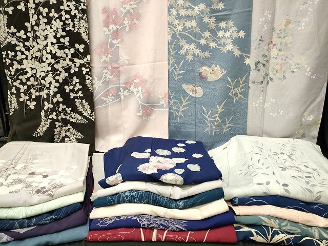 平和屋本店■夏物 訪問着 絽 紗 まとめて20点 鴛鴦 花柄 友禅 手描き 着用可能多数 全て正絹 se3994