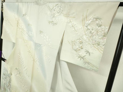 平和屋本店●極上　訪問着　総手刺繍　花丸文　暈し染め　金糸　逸品　DZAA8197kh6