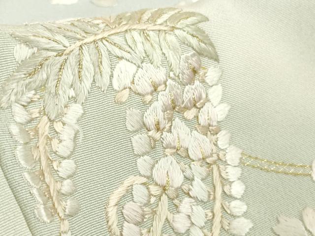 平和屋本店○極上 訪問着 総手刺繍 花丸文 暈し染め 金糸