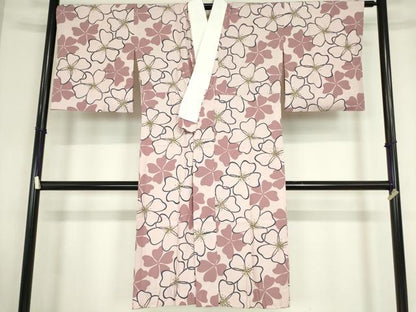 平和屋着物●長襦袢　無双仕立て　花尽くし　正絹　逸品　DABC3522az