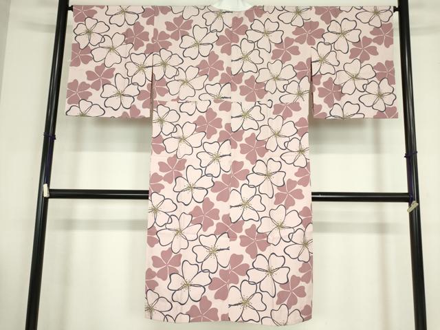 平和屋着物●長襦袢　無双仕立て　花尽くし　正絹　逸品　DABC3522az