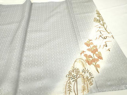 平和屋着物●銀座きしや　訪問着　駒刺繍　吉祥花文　暈し染め　金彩　正絹　逸品　未使用　DABC3533az