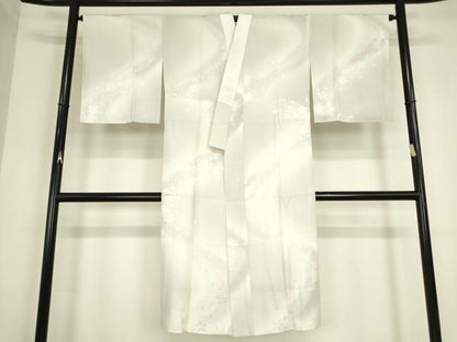 平和屋着物●長襦袢　無双仕立て　舞桜文　暈し染め　正絹　逸品　DABC3575az