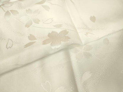 平和屋着物●長襦袢　無双仕立て　舞桜文　暈し染め　正絹　逸品　DABC3575az