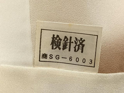 平和屋着物●訪問着　手描き　草花文　暈し染め　銀彩　正絹　逸品　未使用　AABG9023ph