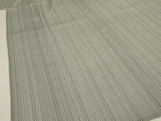 平和屋着物＊夏物 小紋 絽 縞 正絹 逸品 AABG9114jd