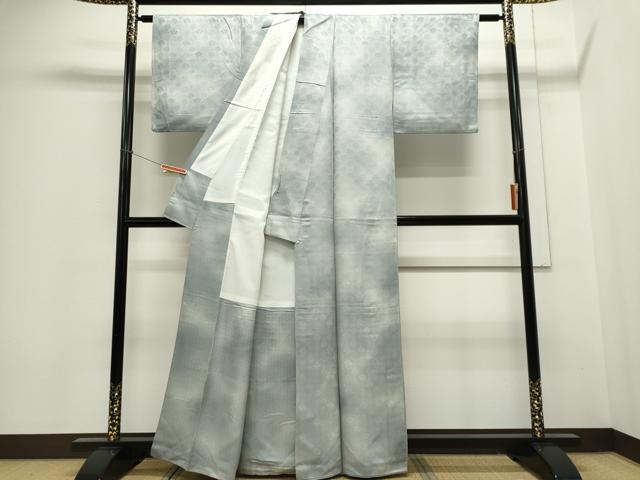 平和屋着物■上質な小紋 霞文 青海波花地紋 暈し染め 正絹 逸品 CABC7996ou