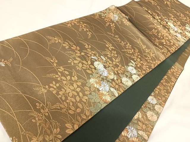平和屋着物◎六通柄袋帯 天平の香 金銀糸 正絹 逸品 AABG2178yx