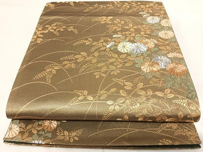 平和屋着物◎六通柄袋帯 天平の香 金銀糸 正絹 逸品 AABG2178yx