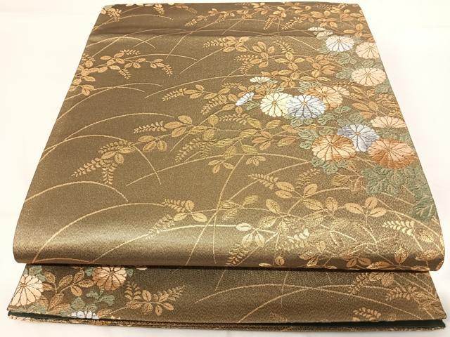 平和屋着物◎六通柄袋帯 天平の香 金銀糸 正絹 逸品 AABG2178yx