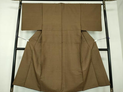 平和屋着物●男性　お召　横段文　正絹　逸品　DABD1393ps