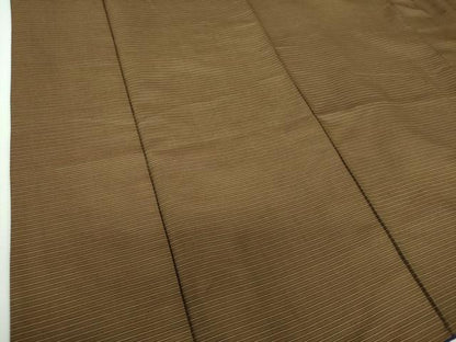 平和屋着物●男性　お召　横段文　正絹　逸品　DABD1393ps