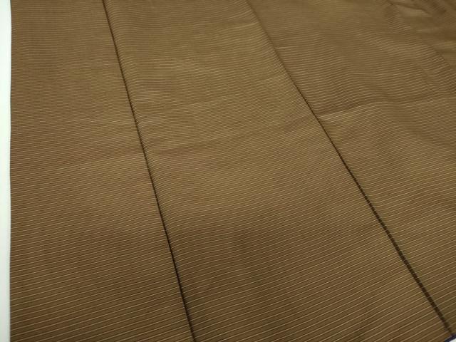 平和屋着物●男性　お召　横段文　正絹　逸品　DABD1393ps