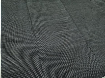 平和屋着物●男性　紬　絣絵　黒地　正絹　逸品　DABD1395ps