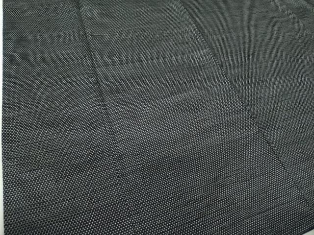 平和屋着物●男性　紬　絣絵　黒地　正絹　逸品　DABD1395ps