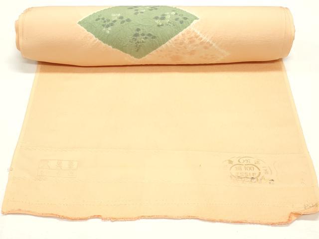 平和屋着物▼付下げ 反物 着尺 絞り 花菱文 逸品 未使用 DABD4522zy