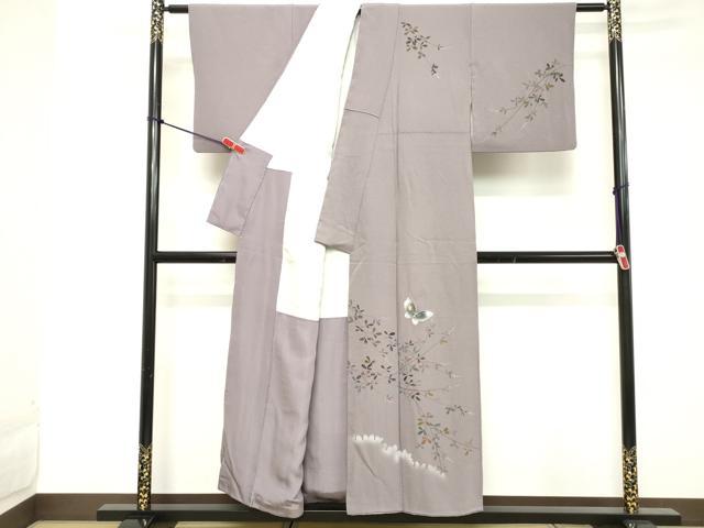 平和屋着物■訪問着 手描き 花蝶文 金彩 正絹 逸品 DABD2727cd