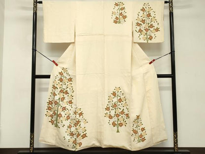 平和屋着物■訪問着 刺繍 枝花文 正絹 逸品 DABD2721cd