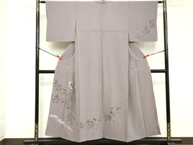 平和屋着物■訪問着 手描き 花蝶文 金彩 正絹 逸品 DABD2727cd