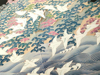 平和屋着物■豪華黒留袖　作家物　飛鳥文　正絹　逸品　DABD2738cd