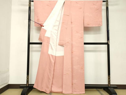 平和屋着物■上質な小紋 地紋起こし 切嵌文 正絹 逸品 DABD2757cd