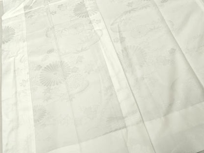 平和屋着物■長襦袢　無双仕立て　舞花地紋　半衿刺繍　洗える着物　DABD2743cd