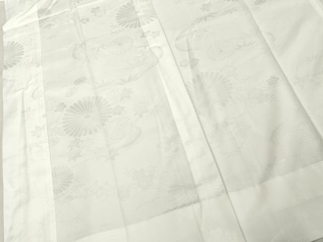 平和屋着物■長襦袢　無双仕立て　舞花地紋　半衿刺繍　洗える着物　DABD2743cd