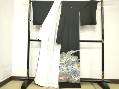 平和屋着物■豪華黒留袖　作家物　飛鳥文　正絹　逸品　DABD2738cd