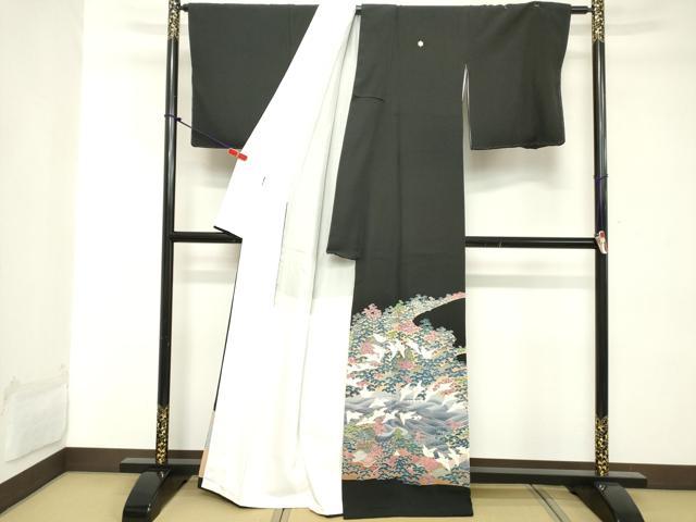 平和屋着物■豪華黒留袖　作家物　飛鳥文　正絹　逸品　DABD2738cd