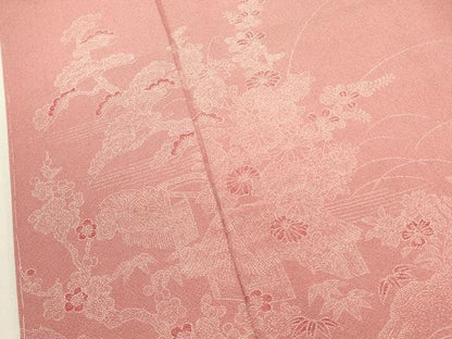 平和屋着物■伝統工芸師 服部光擴 訪問着 江戸小紋 花松文 正絹 逸品 DABD0798op