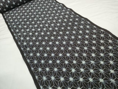 平和屋着物●久留米絣　反物　着尺　麻の葉文様　田中巌作　証紙付き　綿　逸品　未使用　DABC1944zzz