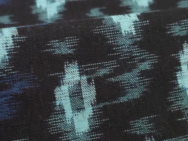 平和屋着物●久留米絣　反物　着尺　絣文様　富松茂作　証紙付き　綿　逸品　未使用　DABC1964zzz