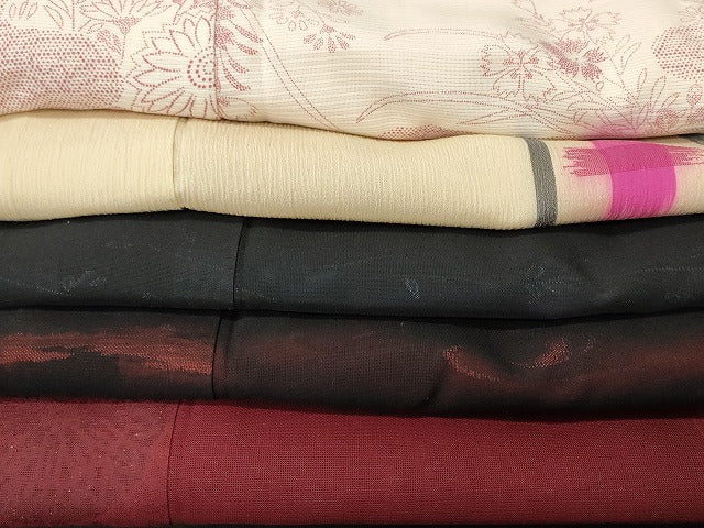 平和屋本店■夏物 小紋 絽 紗 まとめて20点 蝶 花柄 手描き 型染め 着用可能多数 全て正絹 se4000